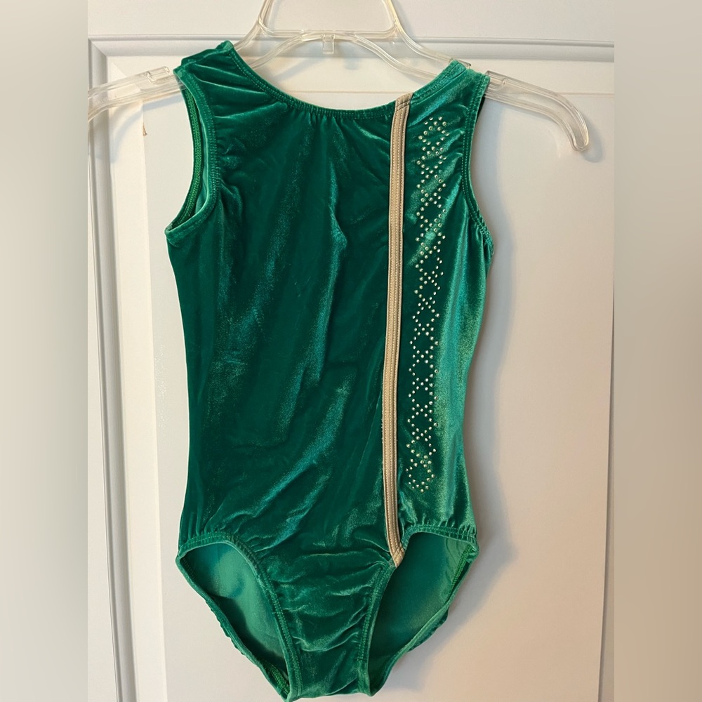 GK Elite Sportswear Green Gymnastics Leotard